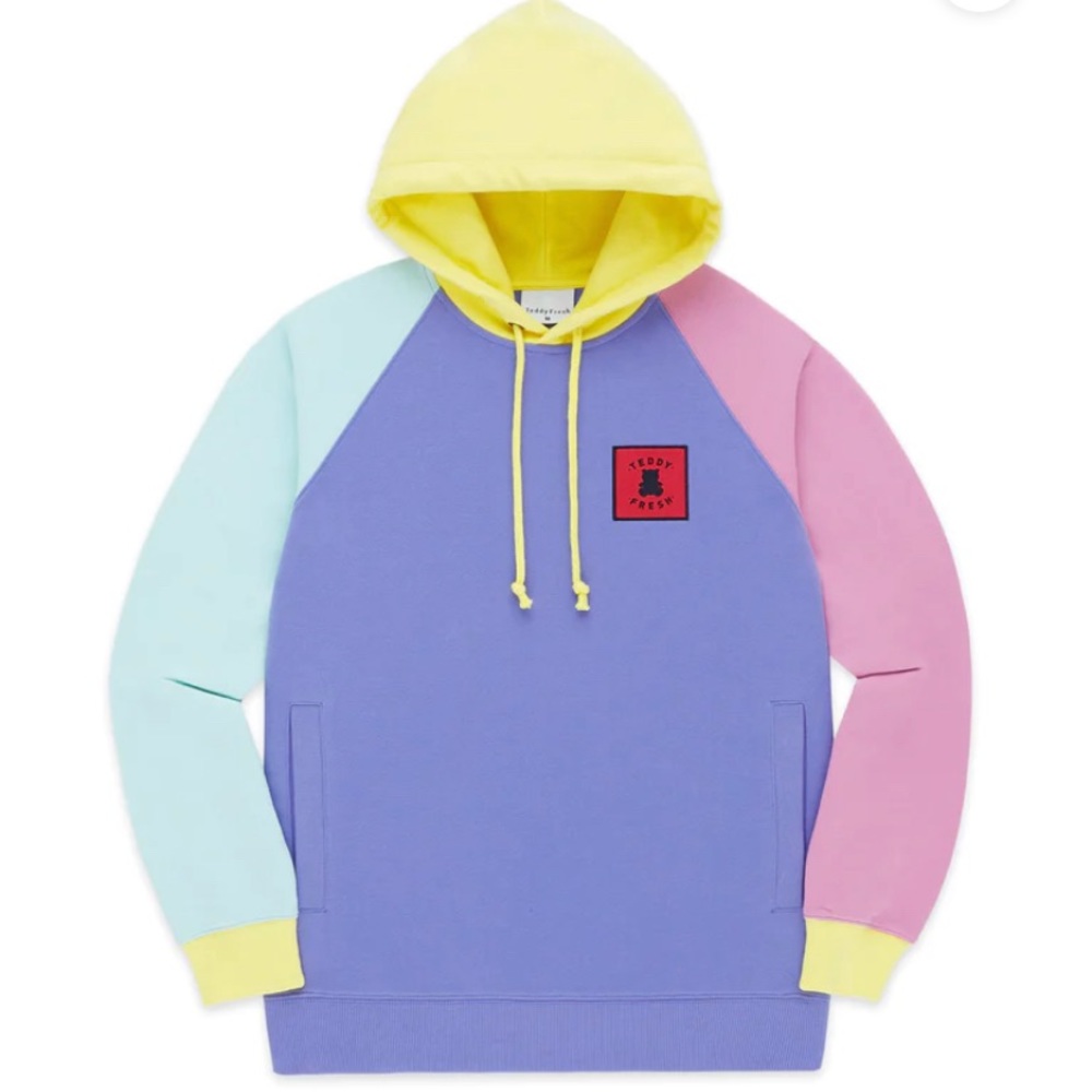 Teddy Fresh Color Block Hoodie Size M